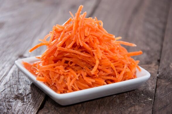 Ensalada de zanahoria para el desayuno para personas que hacen dieta japonesa